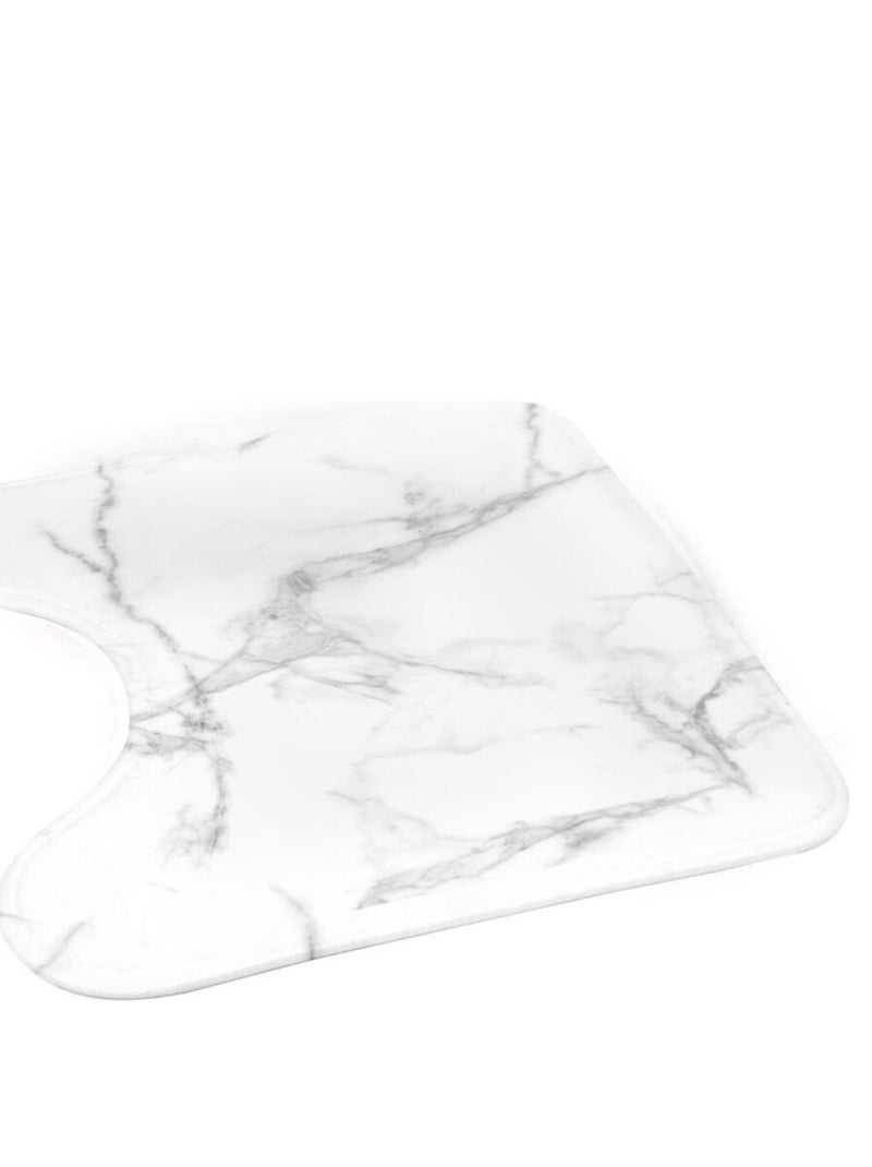 Tapis contour de WC Marbre Blanc - Kiabi