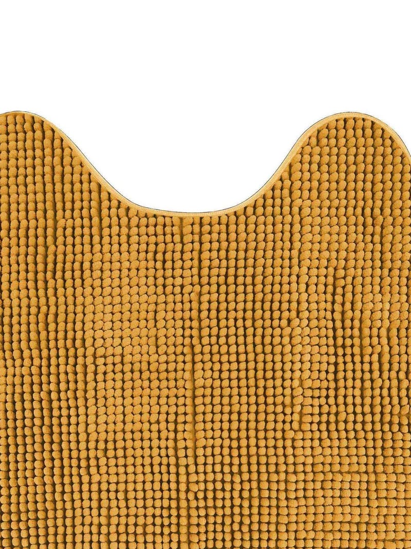 Tapis contour de WC Sweety Jaune moutarde - Kiabi