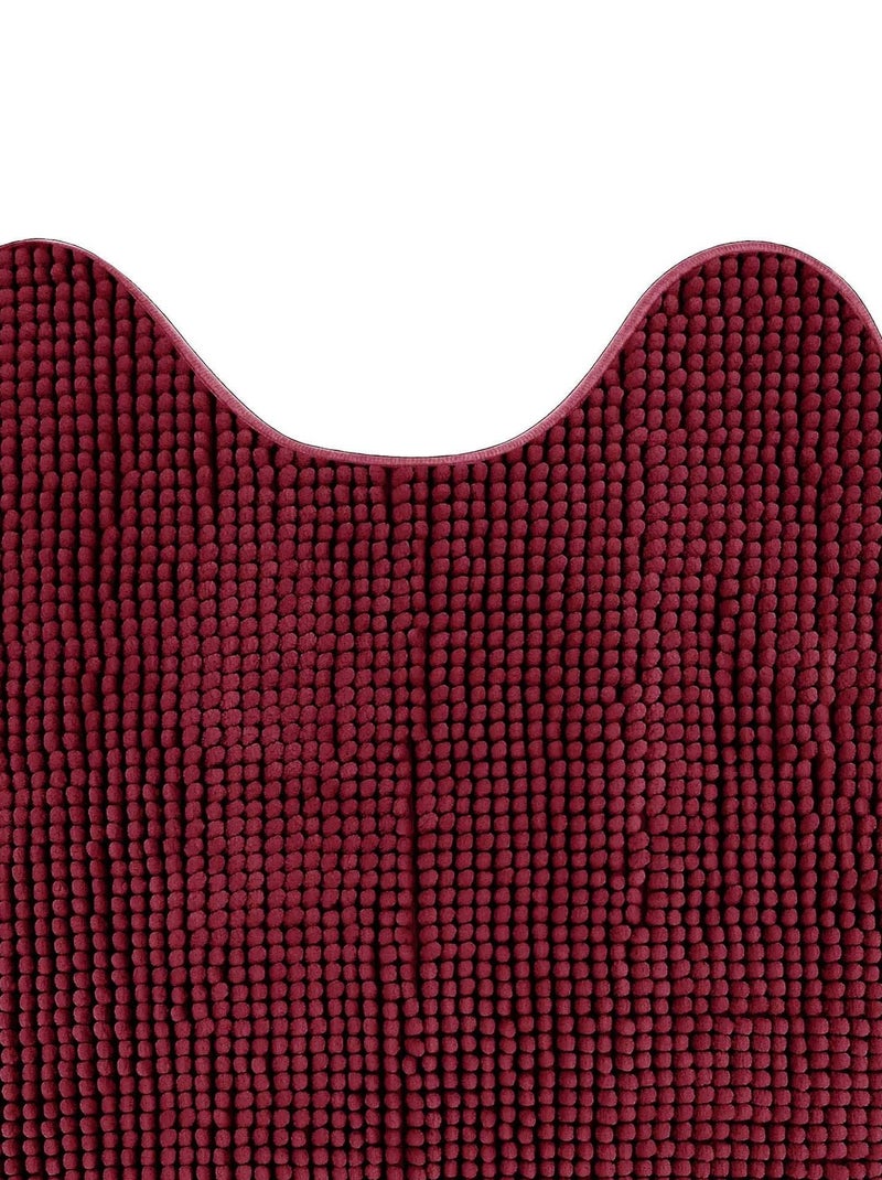 Tapis contour de WC Sweety Rose framboise - Kiabi