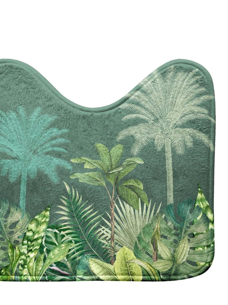 Tapis contour de WC Tropicale vagabonde Vert - Kiabi