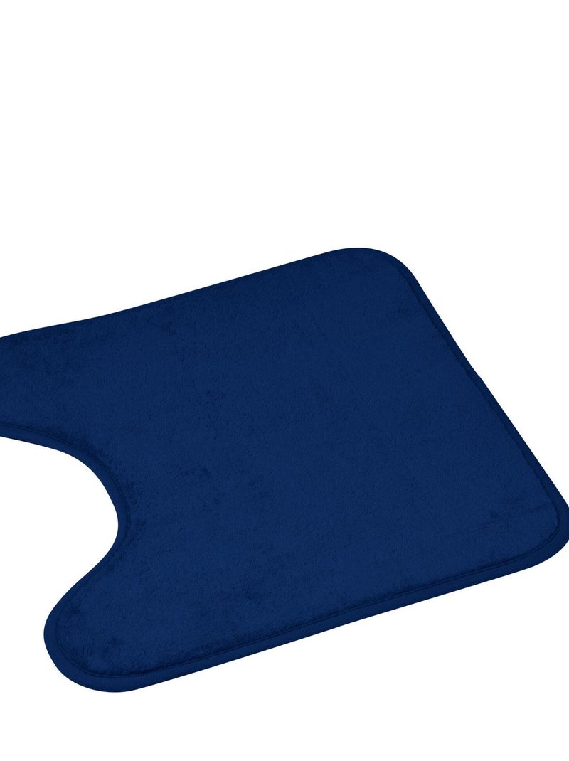 Tapis contour de WC vitamines uni Bleu marine - Kiabi