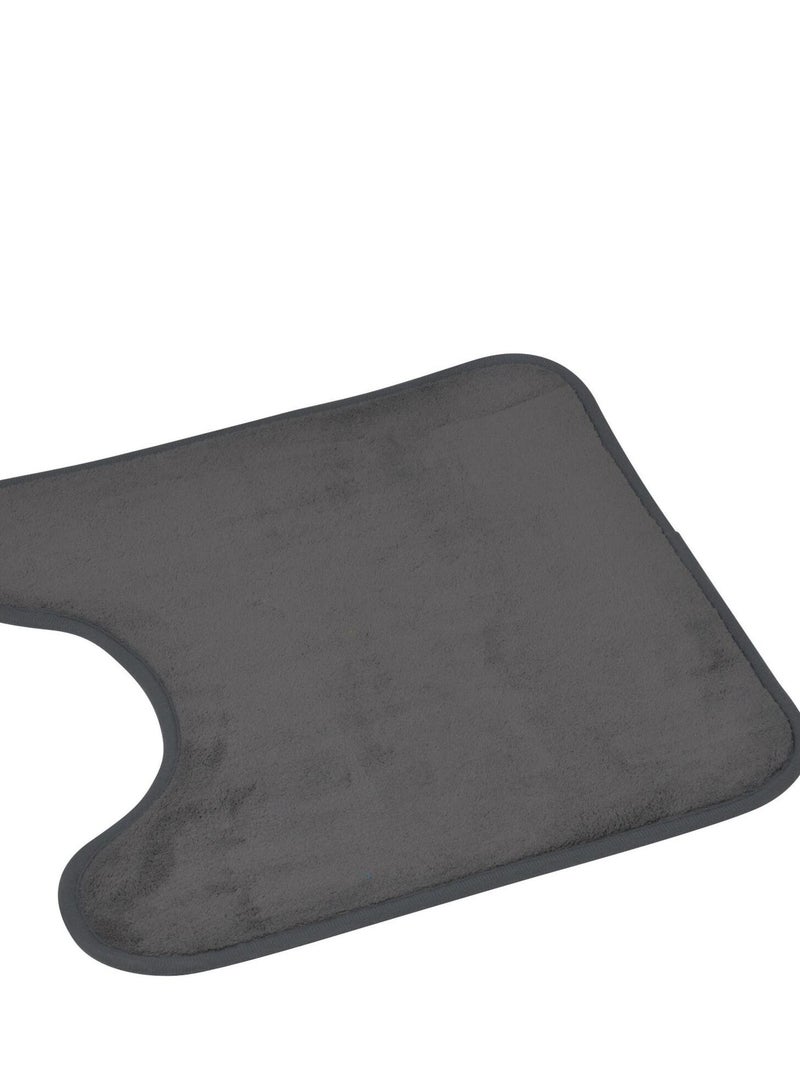 Tapis contour de WC vitamines uni Noir - Kiabi