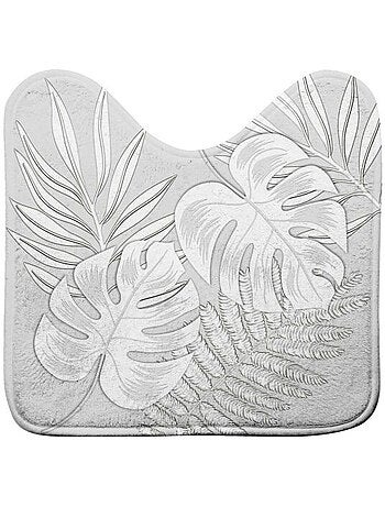 Tapis contour wc 45 x 45 cm microfibre imprimée amber