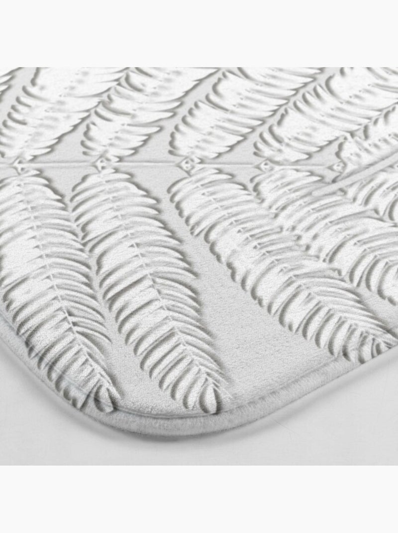 Tapis contour wc 45 x 45 cm microfibre imprimée amber Gris - Kiabi