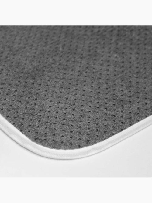 Tapis contour wc 45 x 45 cm microfibre imprimée amber - Kiabi Tapis contour wc 45 x 45 cm microfibre imprimée amber - Kiabi