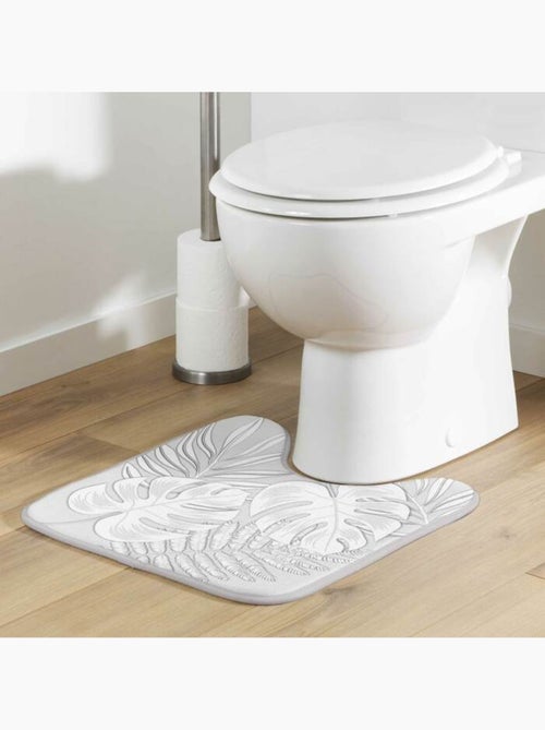 Tapis contour wc 45 x 45 cm microfibre imprimée amber - Kiabi Tapis contour wc 45 x 45 cm microfibre imprimée amber - Kiabi