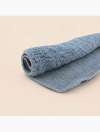 Tapis contour wc en coton gris 50x45cm