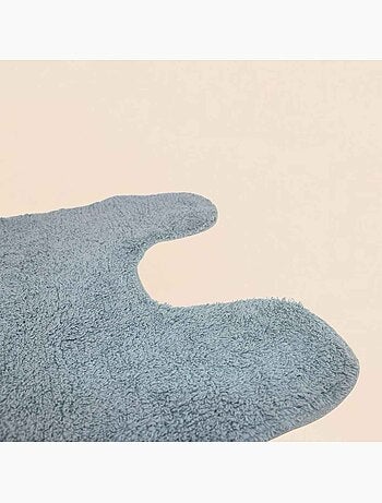Tapis contour wc en coton gris 50x45cm