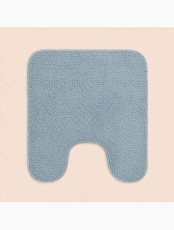 Tapis contour wc en coton gris 50x45cm