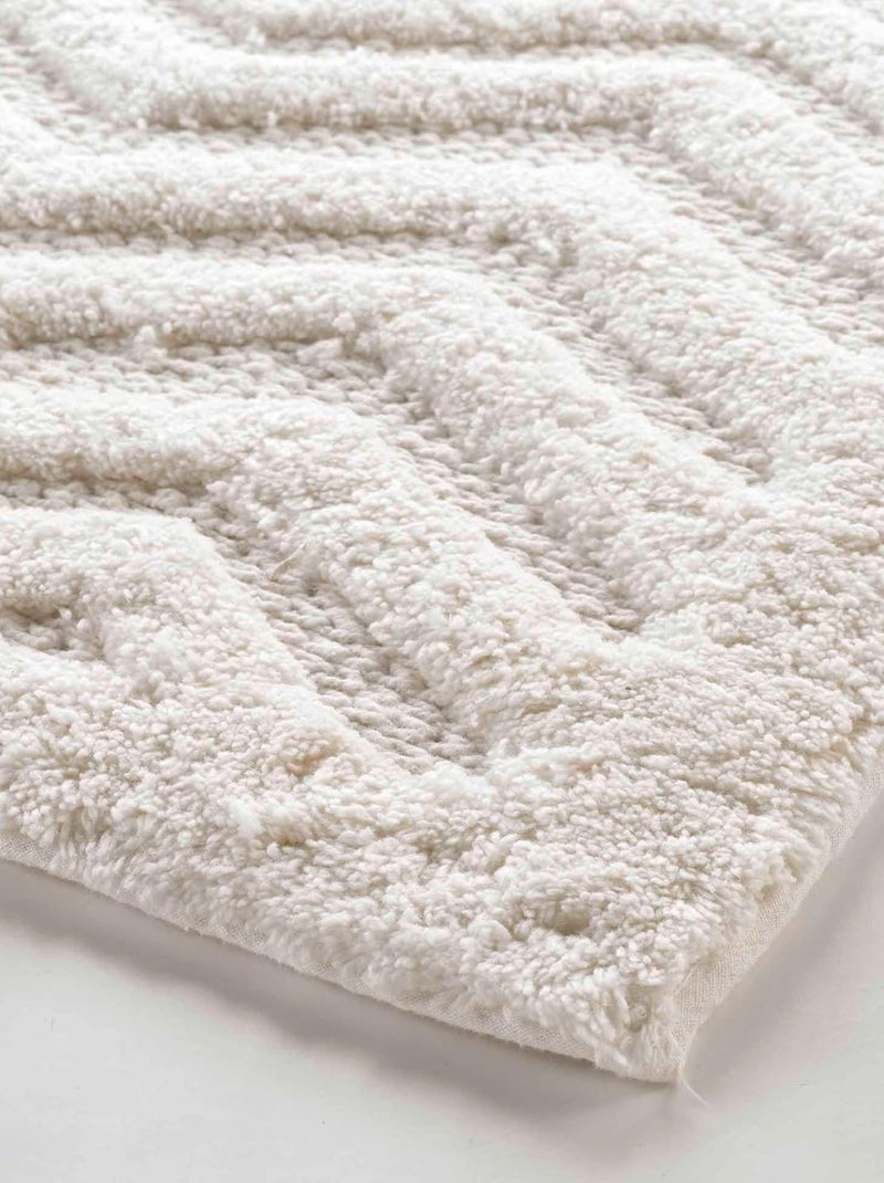 Tapis Coton ANGELIS Douceur d'Intérieur Blanc - Kiabi