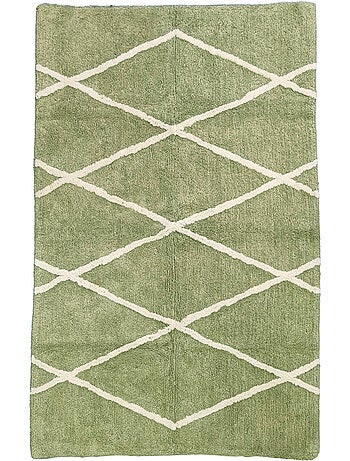 Tapis coton effet Berbère BALTE Future Home 100 x 150 cm Kaki