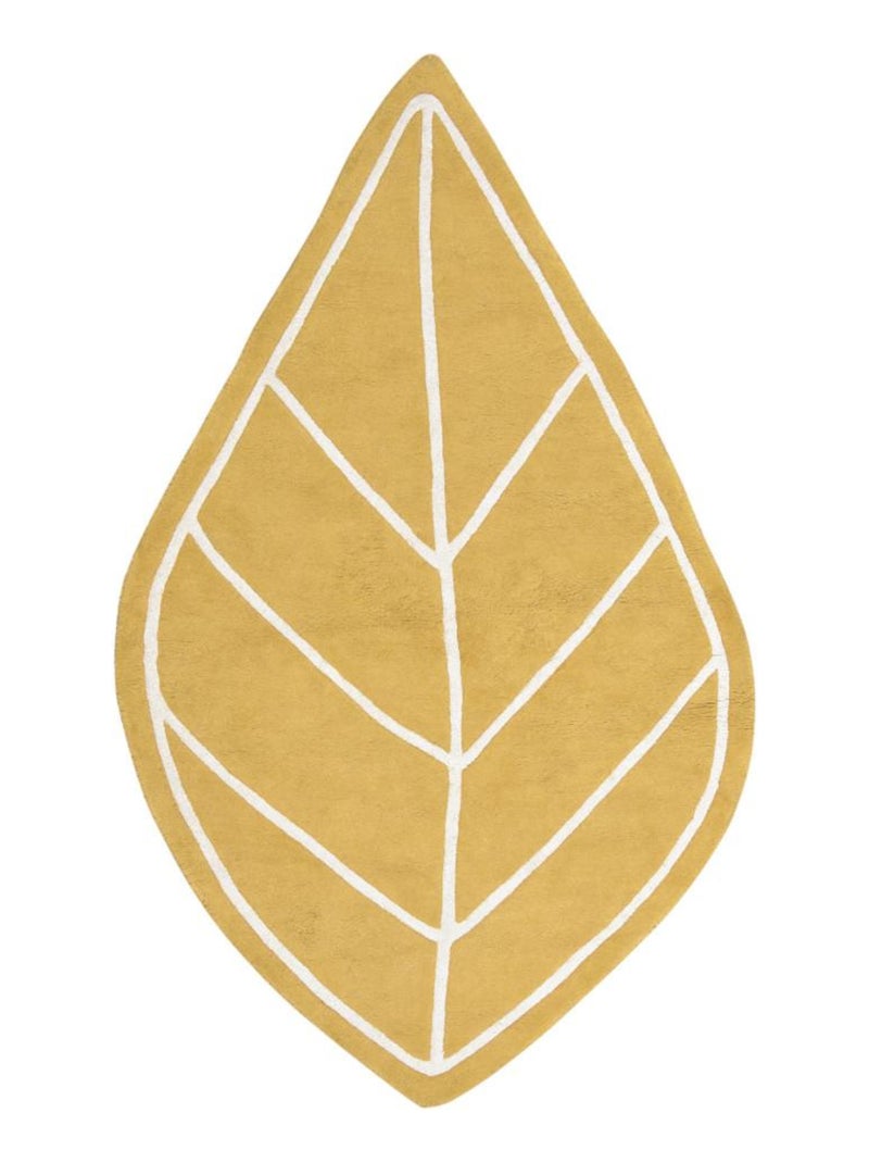 Tapis Coton Feuille D'automne par Lilipinso Jaune - Kiabi