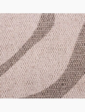 Tapis coton imprimé à franges beige et marron 60x90cm