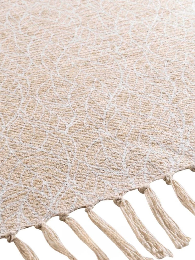 Tapis Coton Kalinda Douceur d'Intérieur Beige - Kiabi
