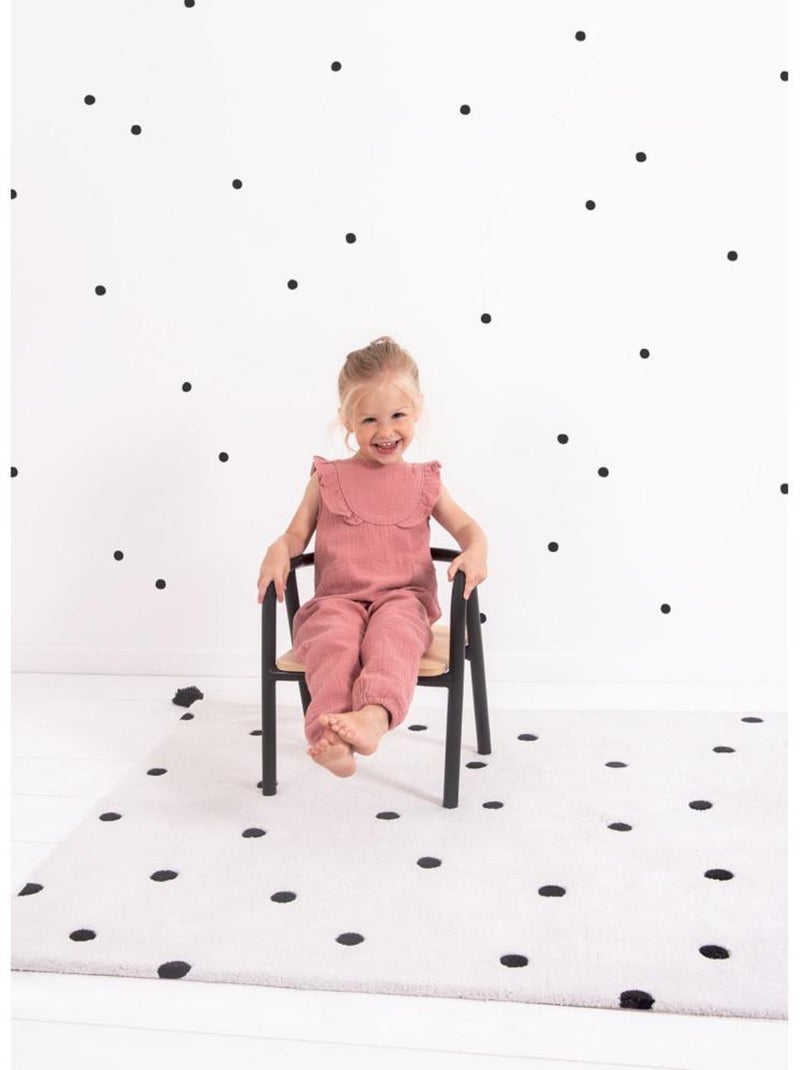 Tapis Coton Pois par Lilipinso Noir - Kiabi