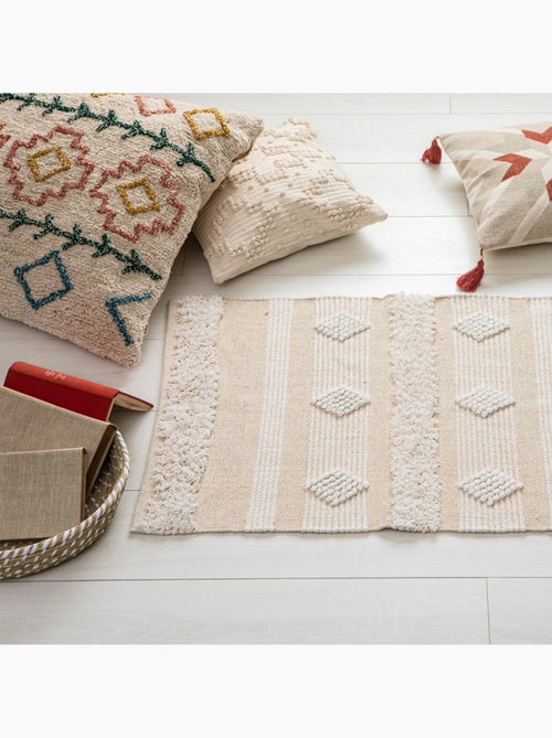 Tapis coton sable cuivre SABBIA - Kiabi