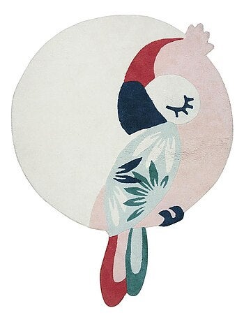 Tapis Coton Tropica Perroquet par Lilipinso