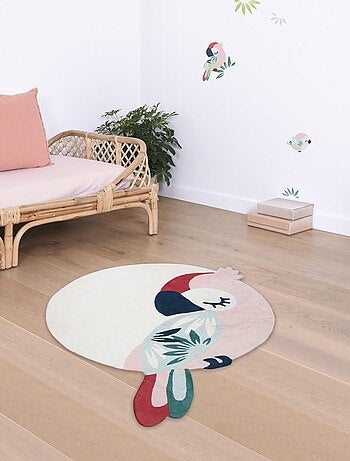 Tapis Coton Tropica Perroquet par Lilipinso