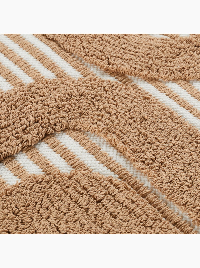 Tapis coton tufté 60x90cm POPPY Beige - Kiabi