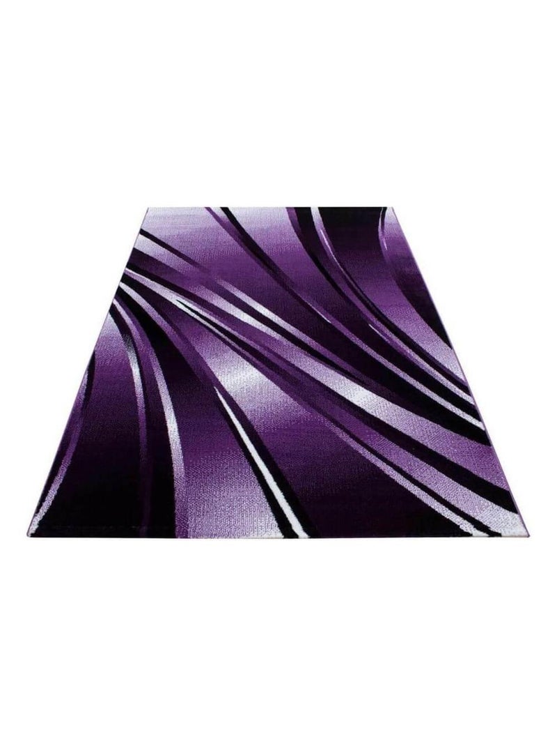 Tapis courbe moderne pour salon rectangle Jursic Mauve lilas - Kiabi