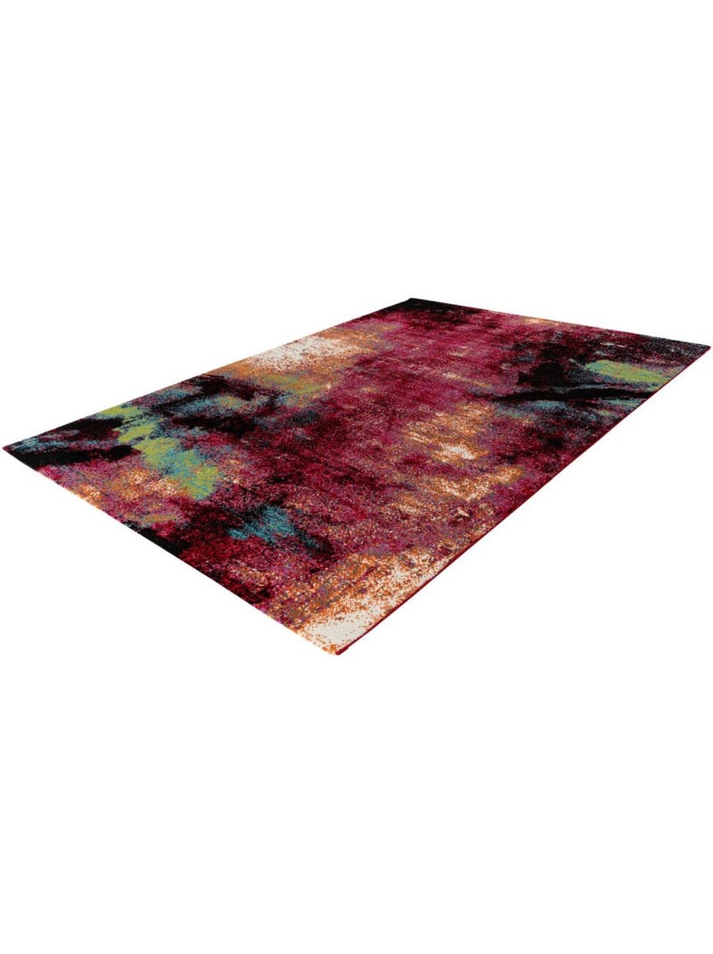 Tapis courtes mèches multicolore design Luna Multicolore - Kiabi