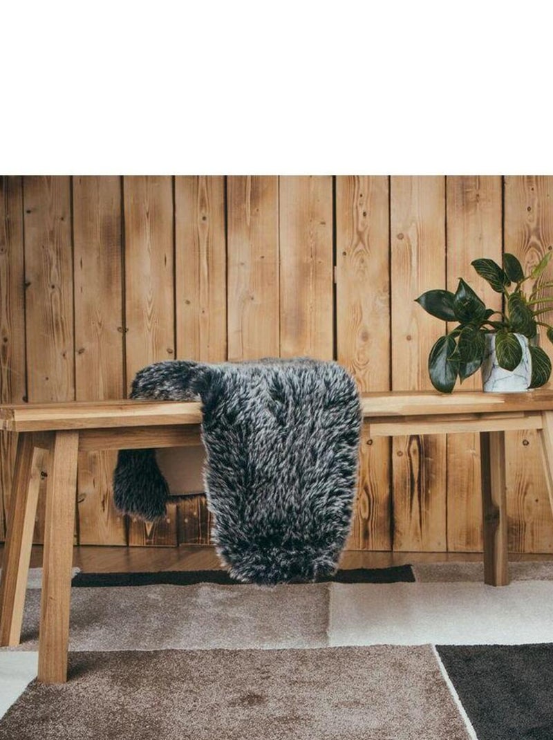 Tapis cubique original design Lisa Taupe - Kiabi