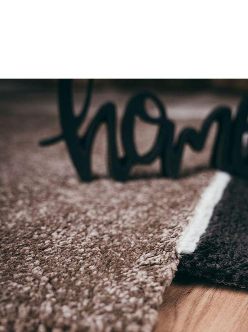 Tapis cubique original design Lisa Taupe - Kiabi