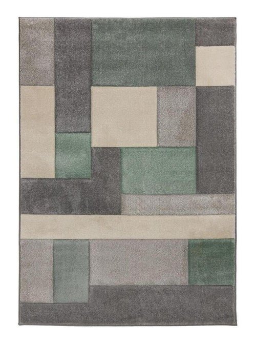 Tapis cubisme courtes mèches design pour salon Cosmos - Kiabi
