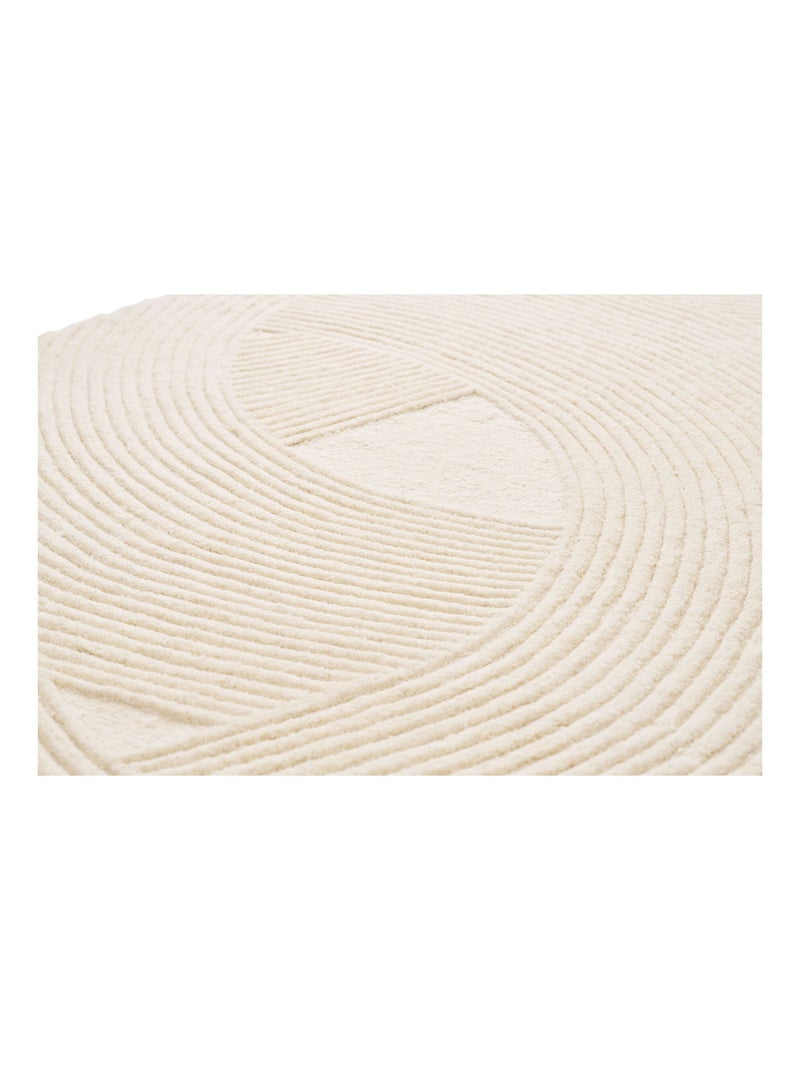 Tapis cuir synthétiquene - Tapis, touffeté à la main, ivoire 160x230 cm Ivoire - Kiabi