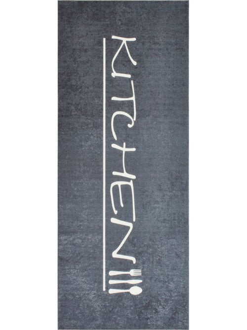 Tapis cuisine lavable anthracite - Kiabi