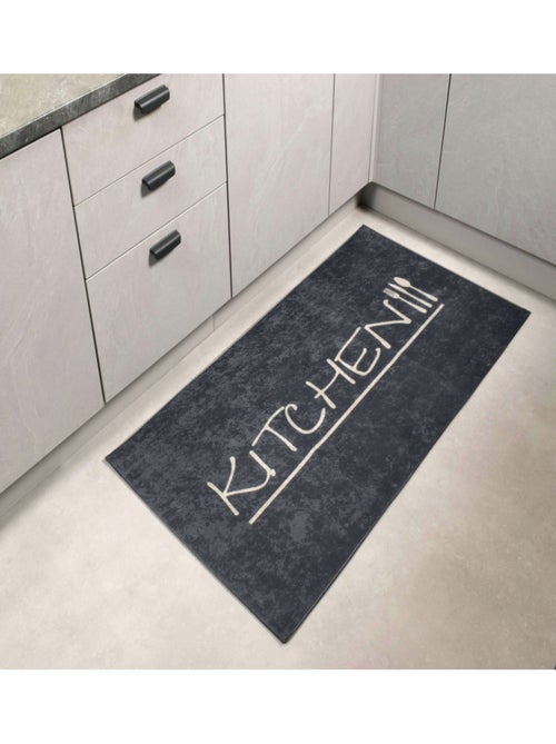 Tapis cuisine lavable anthracite - Kiabi