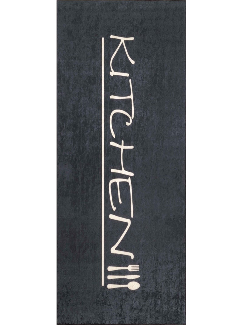 Tapis cuisine lavable anthracite Gris - Kiabi