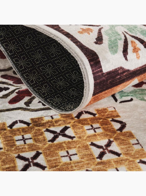 Tapis cuisine ou salle de bain motif géométrique, texture kilim, lyn11 c, design original - Kiabi