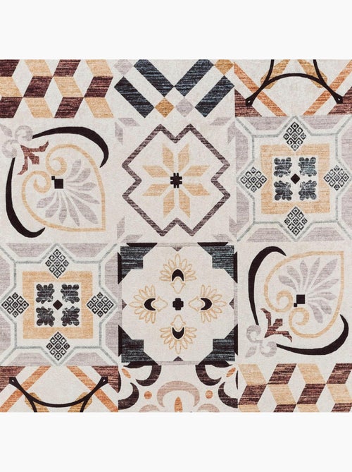 Tapis cuisine ou salle de bain motif géométrique, texture kilim, lyn11 c, design original - Kiabi