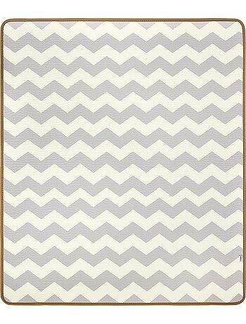 Tapis d eveil mousse xpe 180x150cm epais 2cm pliable double face zigzag