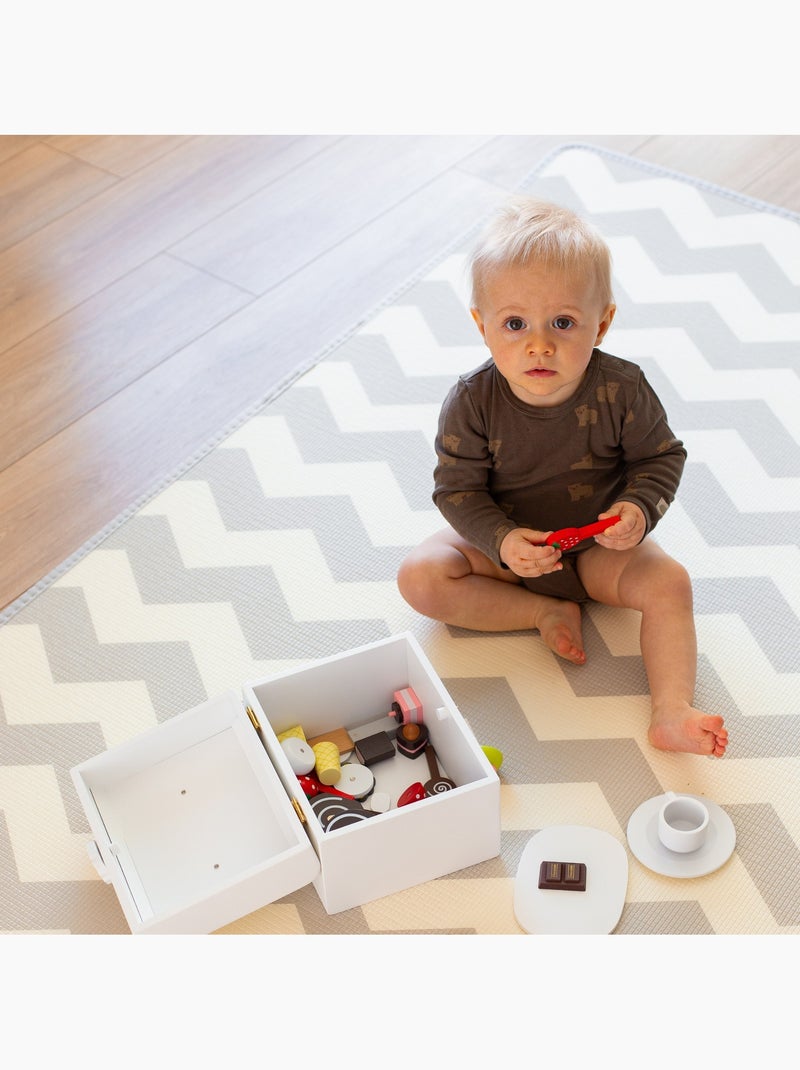 Tapis d eveil mousse xpe 180x150cm epais 2cm pliable foret zigzag moby-system N/A - Kiabi