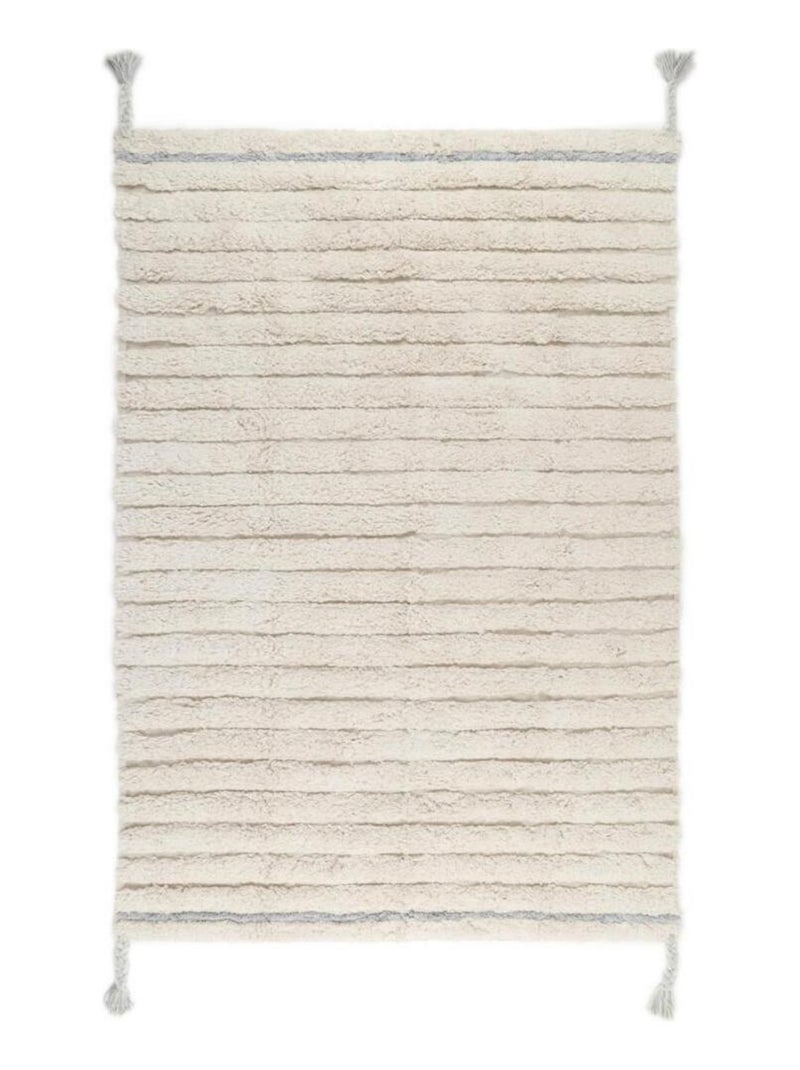 Tapis Dalia en Coton Bleu - Kiabi
