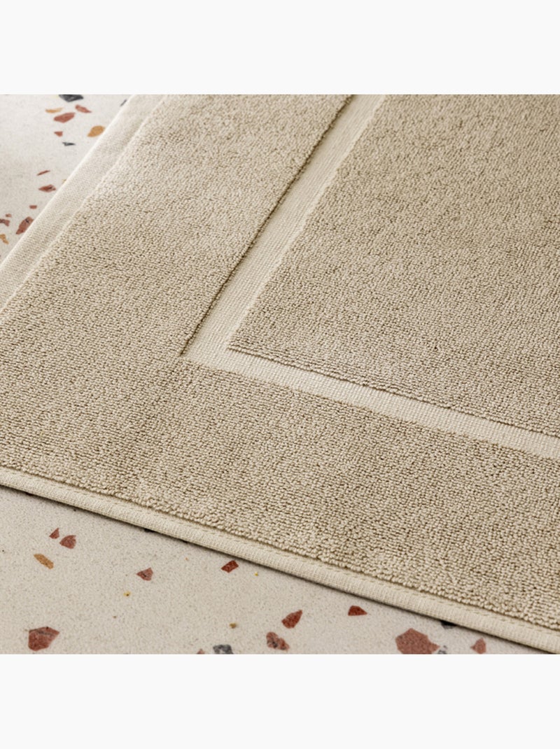 Tapis de bain - coton pur - 100% coton Beige - Kiabi