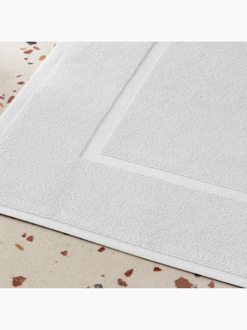 Tapis de bain - coton pur - 100% coton Blanc - Kiabi