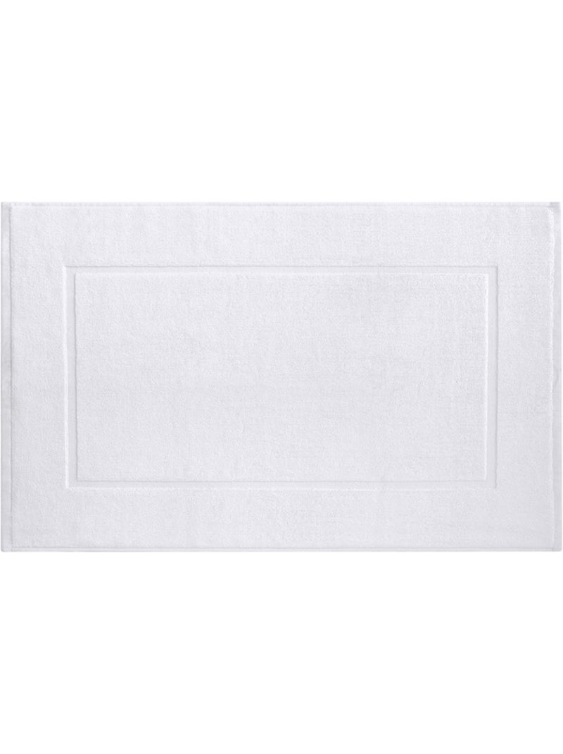 Tapis de bain - coton pur - 100% coton Blanc - Kiabi
