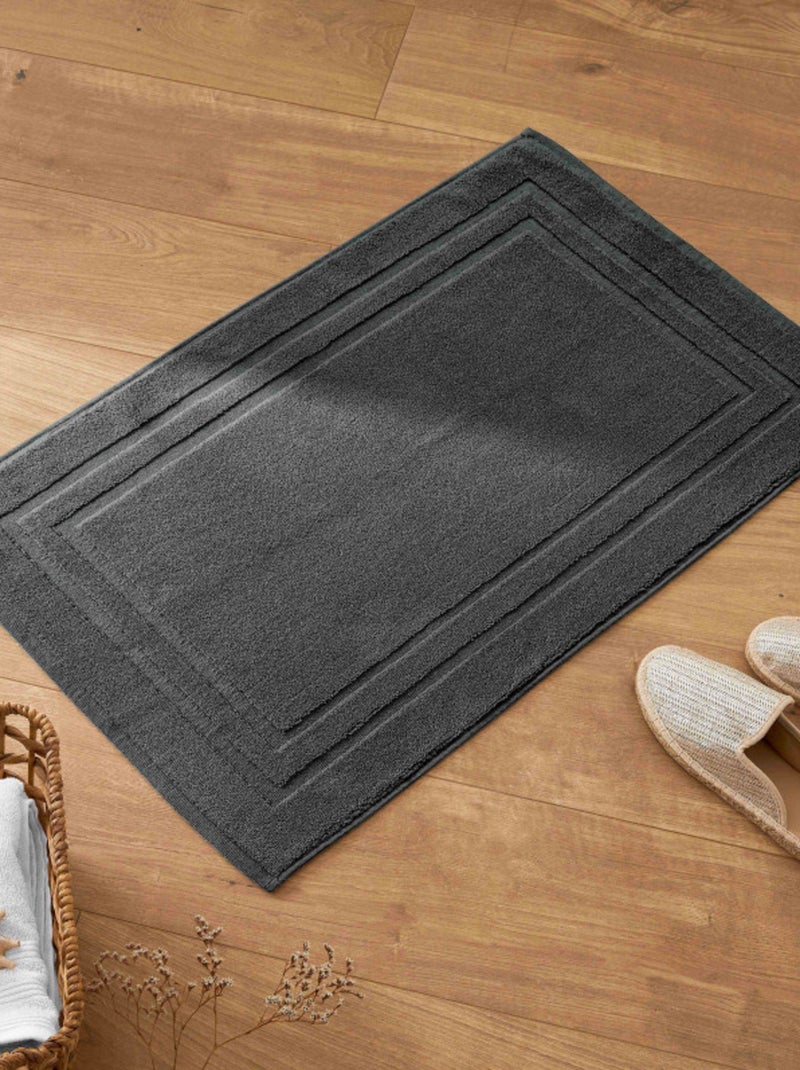 Tapis de bain - Coton Pur - 100% Coton Bleu ardoise - Kiabi