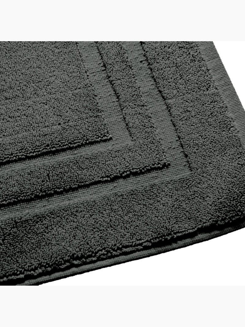 Tapis de bain - Coton Pur - 100% Coton Gris - Kiabi