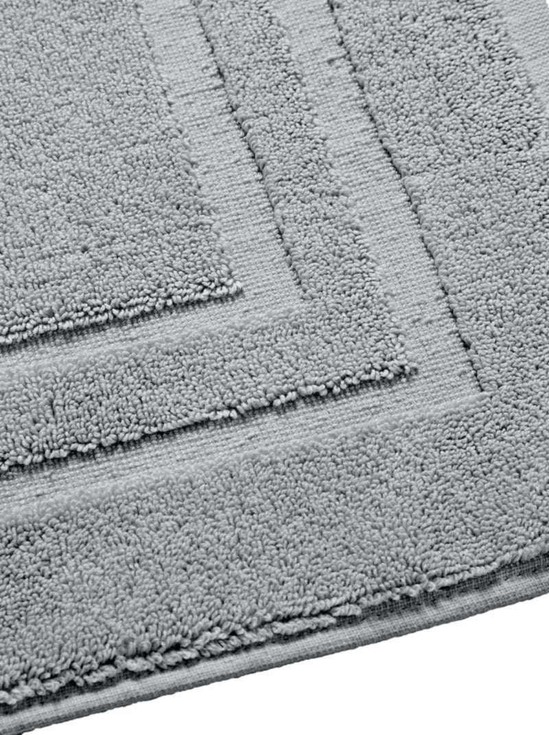 Tapis de bain - Coton Pur - 100% Coton Gris perle - Kiabi