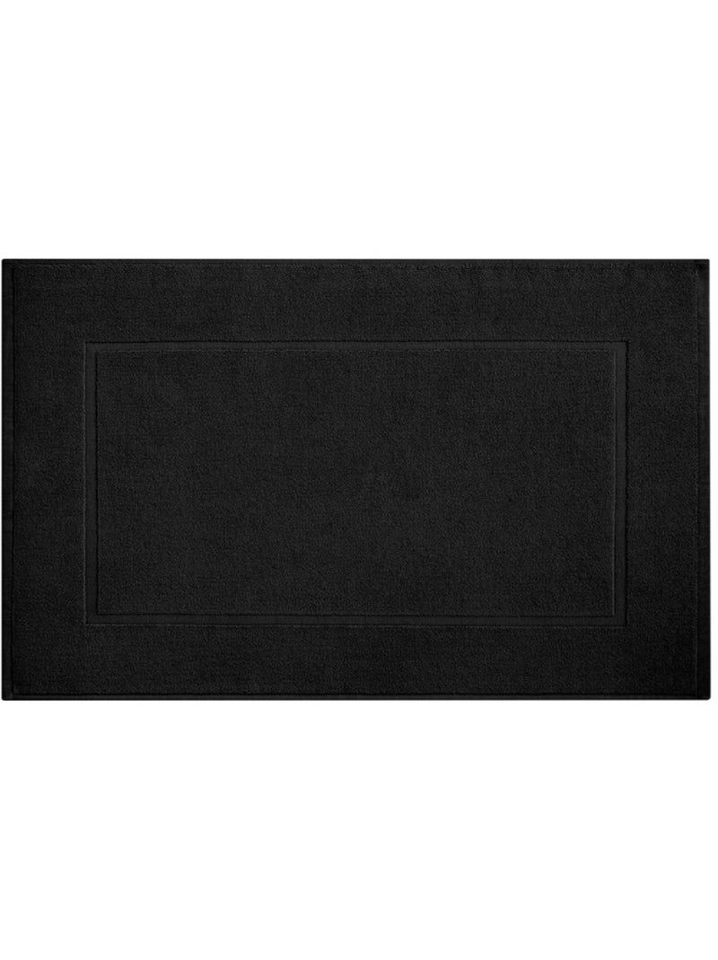 Tapis de bain - coton pur - 100% coton Marron foncé - Kiabi