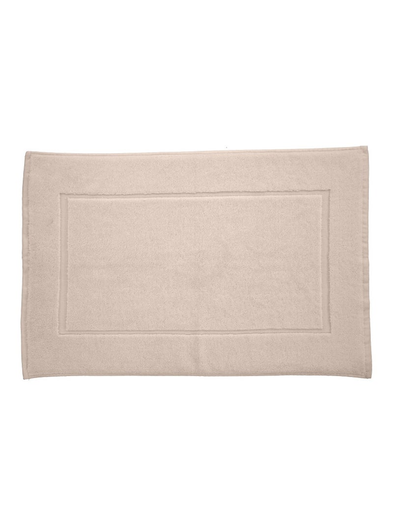 Tapis de bain - Coton Pur - 100% Coton peigné longues fibres Beige sable - Kiabi