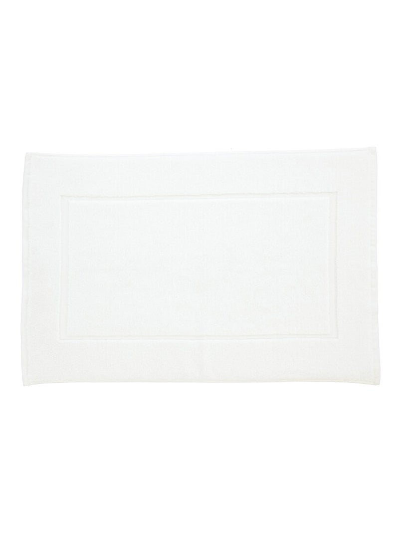 Tapis de bain - Coton Pur - 100% Coton peigné longues fibres Blanc - Kiabi
