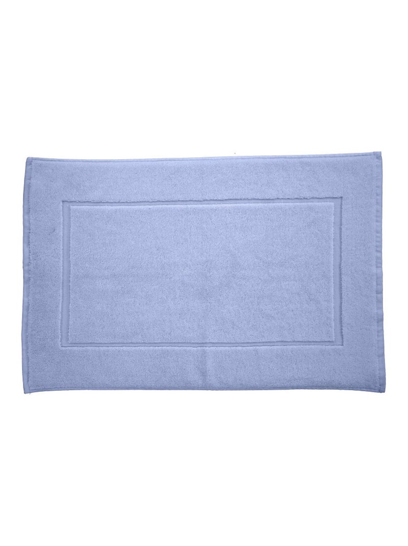 Tapis de bain - Coton Pur - 100% Coton peigné longues fibres Bleu ciel - Kiabi