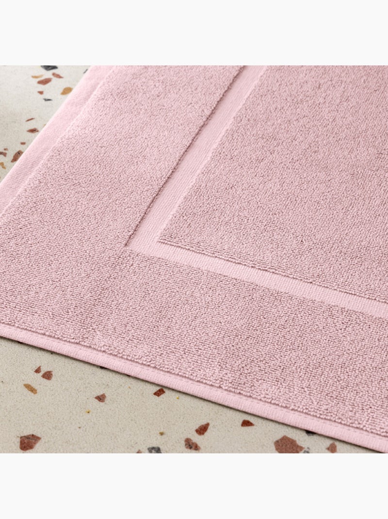 Tapis de bain - coton pur - 100% coton Rose clair - Kiabi