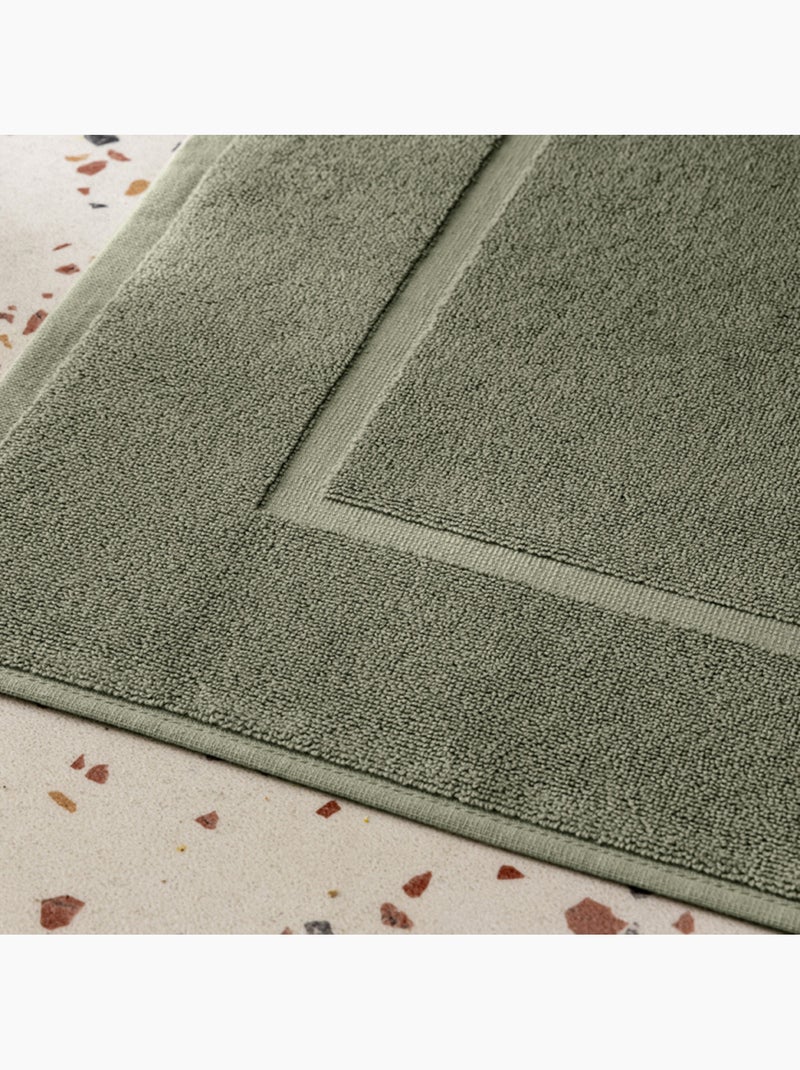 Tapis de bain - coton pur - 100% coton Vert - Kiabi