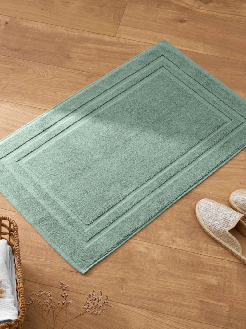 Tapis de bain - Coton Pur - 100% Coton Vert menthe - Kiabi
